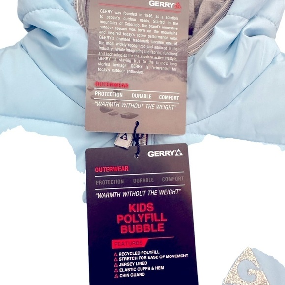 NWT Gerry Poly Jersey Lined Bubble Puffer Winter Jacket in Blue - Size 4T - Picture 8 of 9